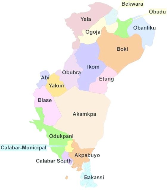Map of Cross River State